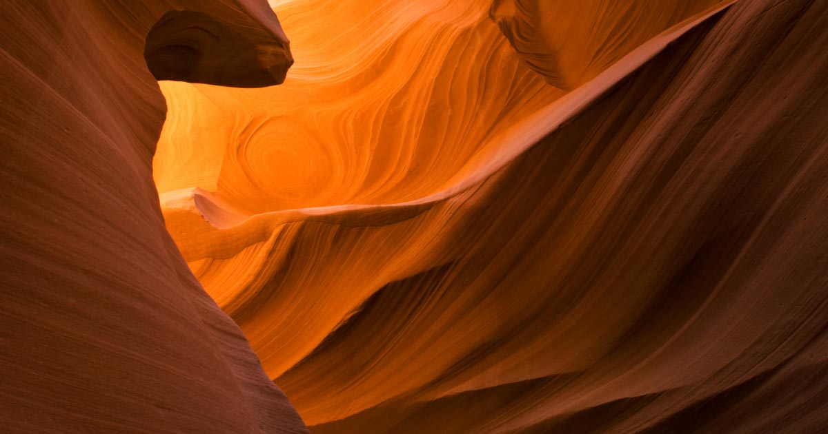 Springtime shot taken of Lower Antelope Canyon