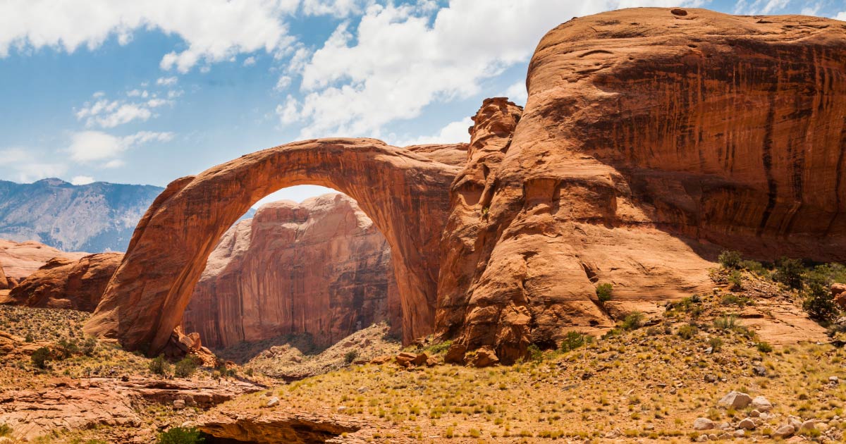 Rainbow Bride scenic view from Lake Powell